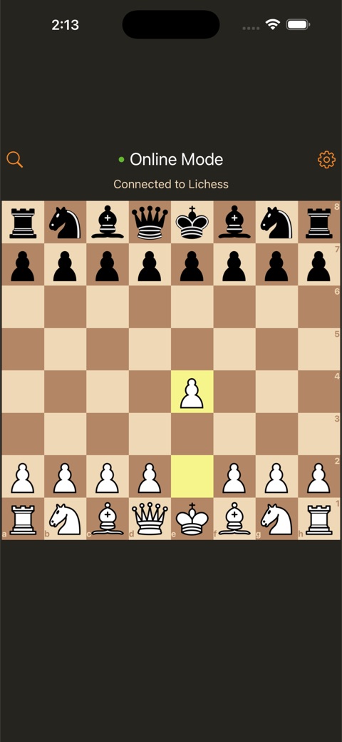 Chess Widget Online Mode connected to Lichess